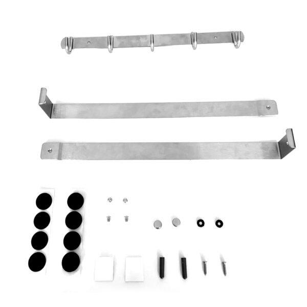 Over-the-Door Hooks - Stainless Steel Rack with 6 Hooks for Efficient Storage - Image 6