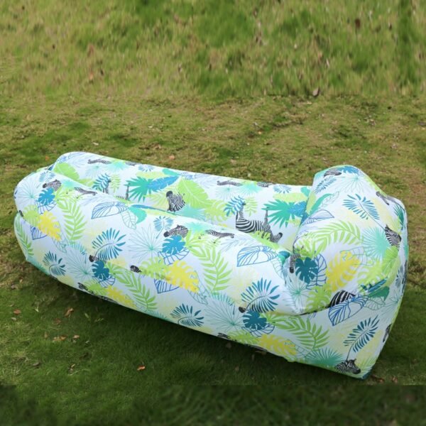 Jungle Horse Design Inflatable Air Bed Sack, Sofa Lounger for Camping and Beach - Image 2