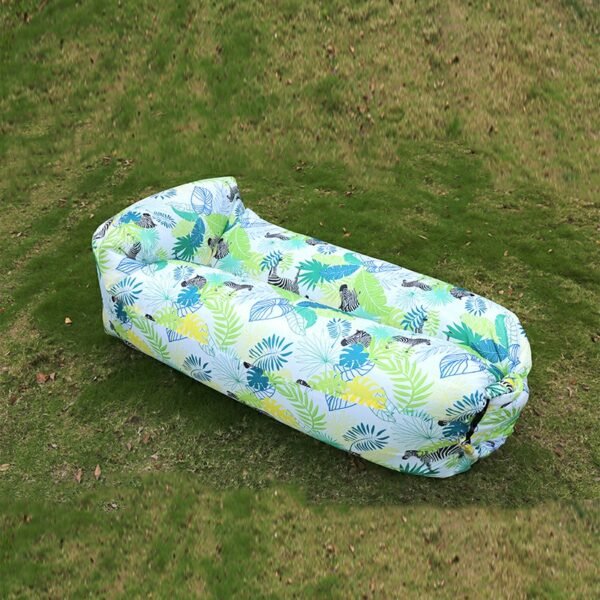 Jungle Horse Design Inflatable Air Bed Sack, Sofa Lounger for Camping and Beach - Image 3