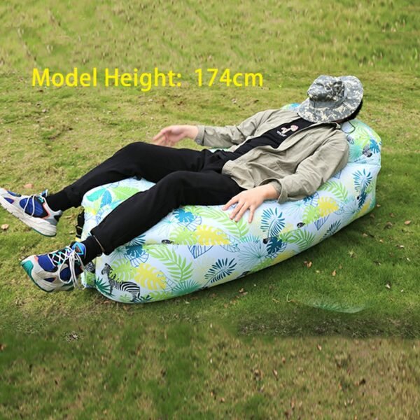 Jungle Horse Design Inflatable Air Bed Sack, Sofa Lounger for Camping and Beach - Image 5