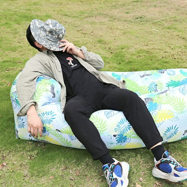 Jungle Horse Design Inflatable Air Bed Sack, Sofa Lounger for Camping and Beach - Image 6