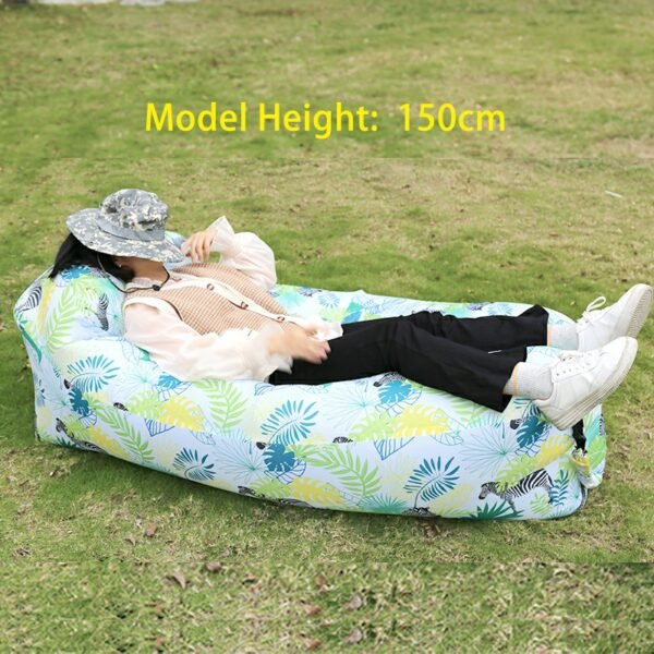Jungle Horse Design Inflatable Air Bed Sack, Sofa Lounger for Camping and Beach - Image 7