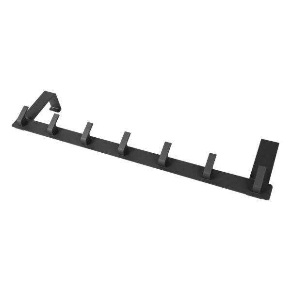 Over-Door Coat Hook Rack - 7-Hook Aluminum Alloy Hanger Grey