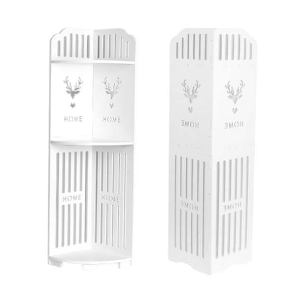 3-Tier Shower Caddy Corner Shelf Unit, Bathroom Storage Organiser - Deer Design
