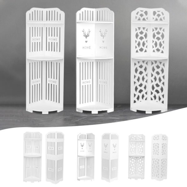 3-Tier Shower Caddy Corner Shelf Unit, Bathroom Storage Organiser - Deer Design - Image 5