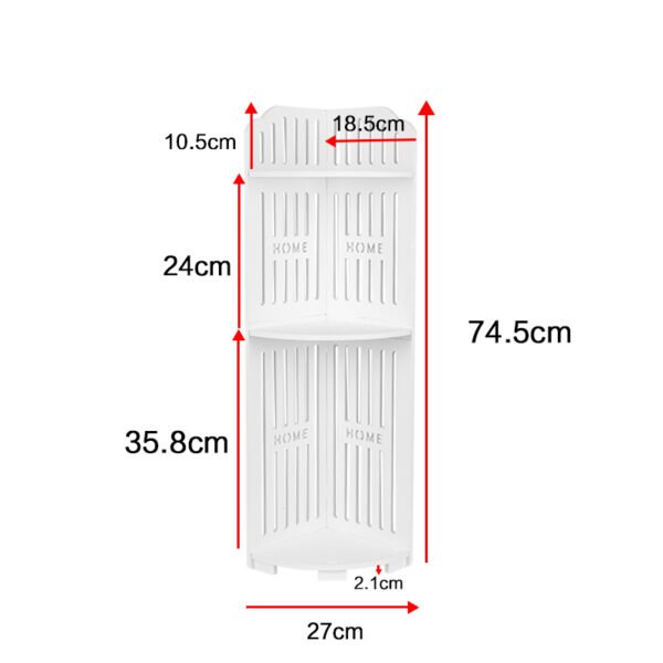 3-Tier Shower Caddy Corner Shelf Unit, Bathroom Storage Organiser - Deer Design - Image 6