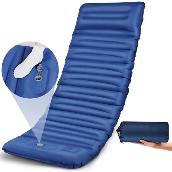 High-Quality Inflatable Camping Sleeping Mat with Pillow, Ultralight and Thick - Image 6