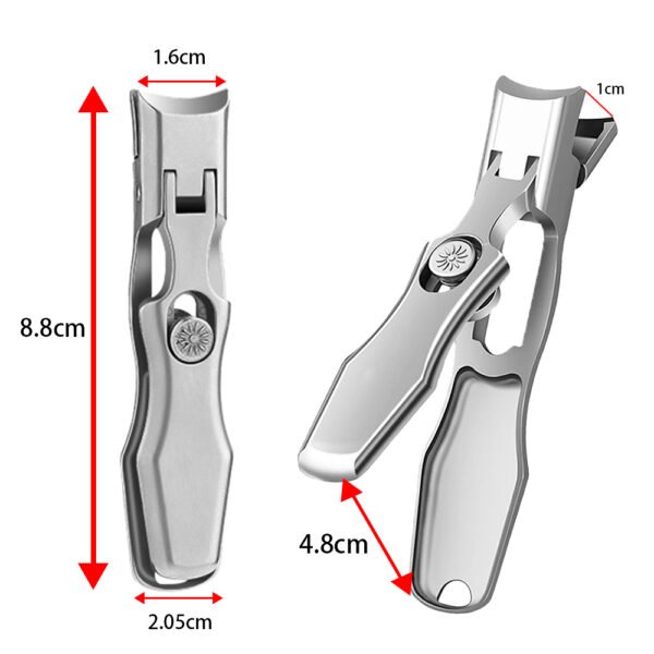 Professional Anti-Splash Nail Clippers with Wide Jaw and Nail File - Image 12