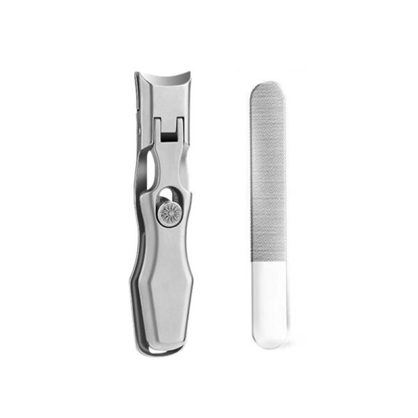 Professional Anti-Splash Nail Clippers with Wide Jaw and Nail File - Image 5