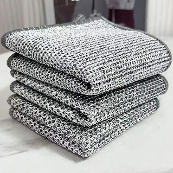 5 PCS Multipurpose Wire Dishwashing Rags, Wet and Dry Cleaner Dish Cloths - Image 4