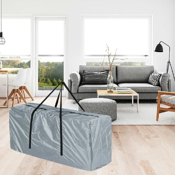 Heavy Duty Outdoor Cushion Storage Bag, Extra Large for Garden Furniture - Grey - Image 6