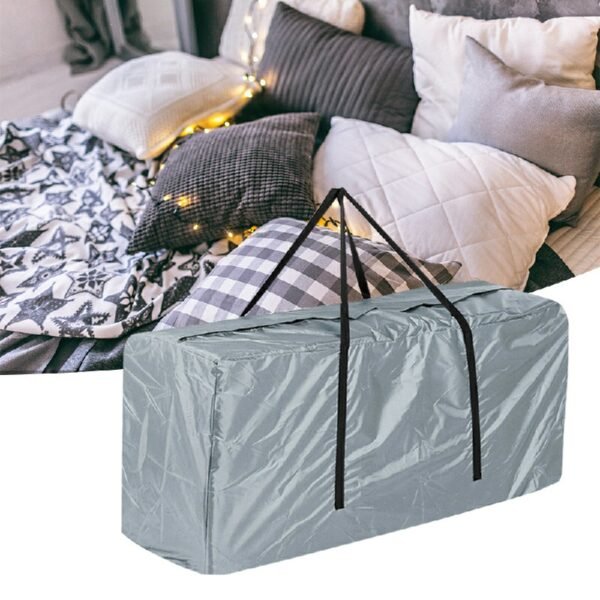 Heavy Duty Outdoor Cushion Storage Bag, Extra Large for Garden Furniture - Grey - Image 9