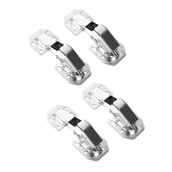 4 PCS 90° Kitchen Cabinet Door Hinges, Concealed Cupboard Hinges No Slot Required