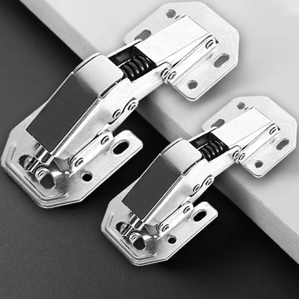 4 PCS 90° Kitchen Cabinet Door Hinges, Concealed Cupboard Hinges No Slot Required - Image 11