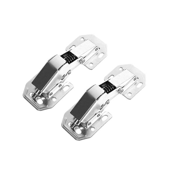 4 PCS 90° Kitchen Cabinet Door Hinges, Concealed Cupboard Hinges No Slot Required - Image 2