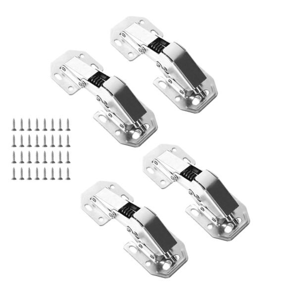 4 PCS 90° Kitchen Cabinet Door Hinges, Concealed Cupboard Hinges No Slot Required - Image 7