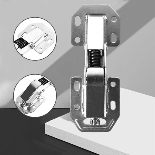 4 PCS 90° Kitchen Cabinet Door Hinges, Concealed Cupboard Hinges No Slot Required - Image 9