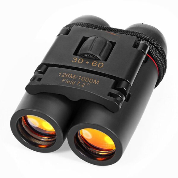 Compact 30x60 Outdoor Binoculars, Folding Travel Telescope for Hiking and Camping