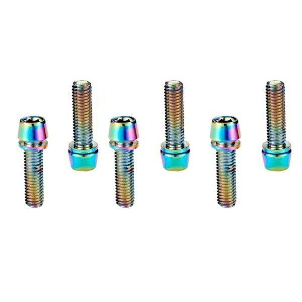 6pcs Stainless Steel Bicycle Stem Bolts, M5 x 18mm Parts for MTB Bikes